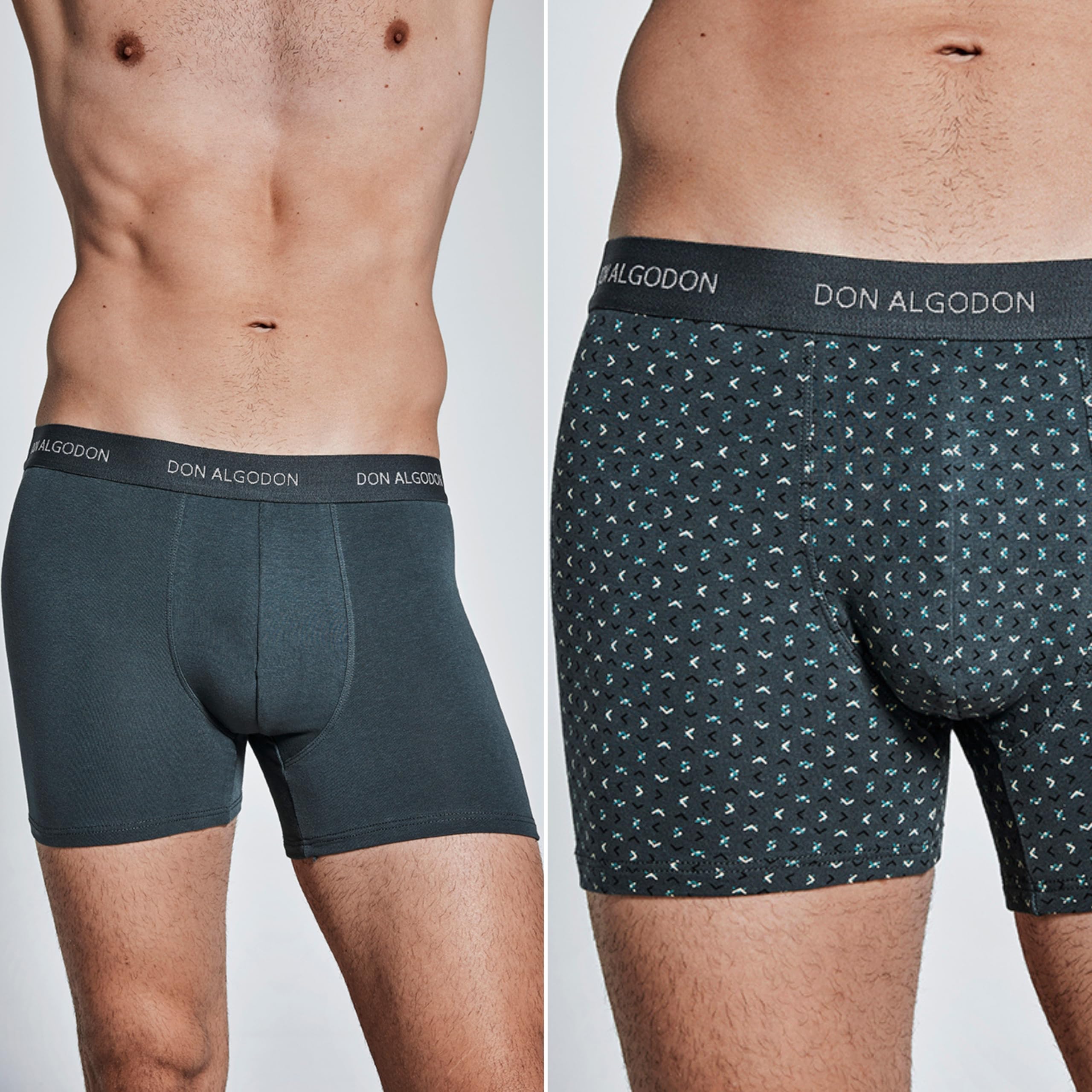 DON ALGODON Pack 6 Bóxers Hombre Algodón Premium - Calzoncillos Boxer Suaves y Transpirables - Ropa Interior Cómoda con Cintura Elástica