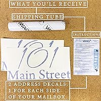 Vista 8 de Calcomanías personalizadas para buzón de correo VWAQ-CMB1 (12 x 6 pulgadas, negro)