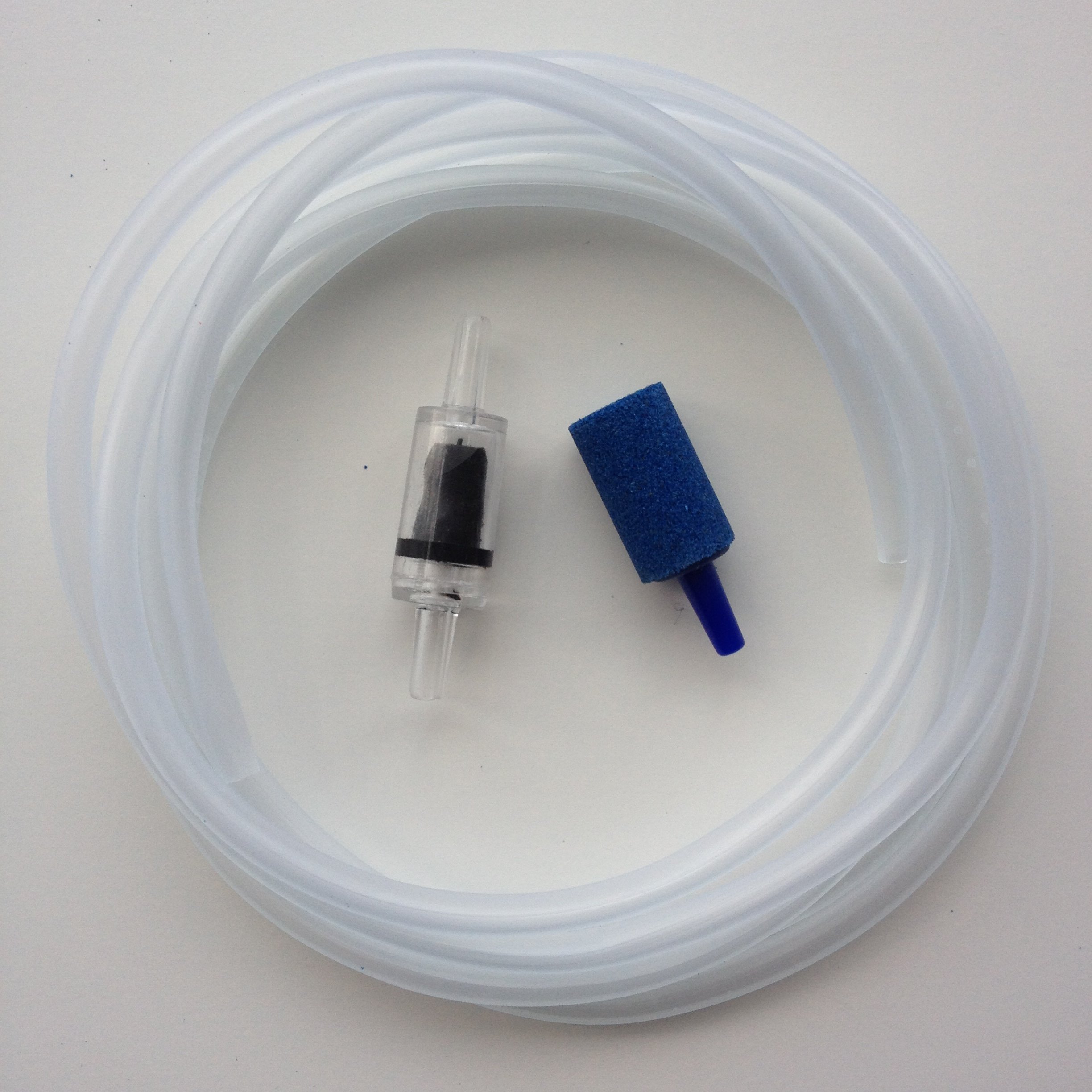 Finest-Filters Aquarium Air Pump Accessory Kit (Airline, Air Stone and Check Non Return Valve) (2m Airline 1 x Check Valve 1 x Air Stone)