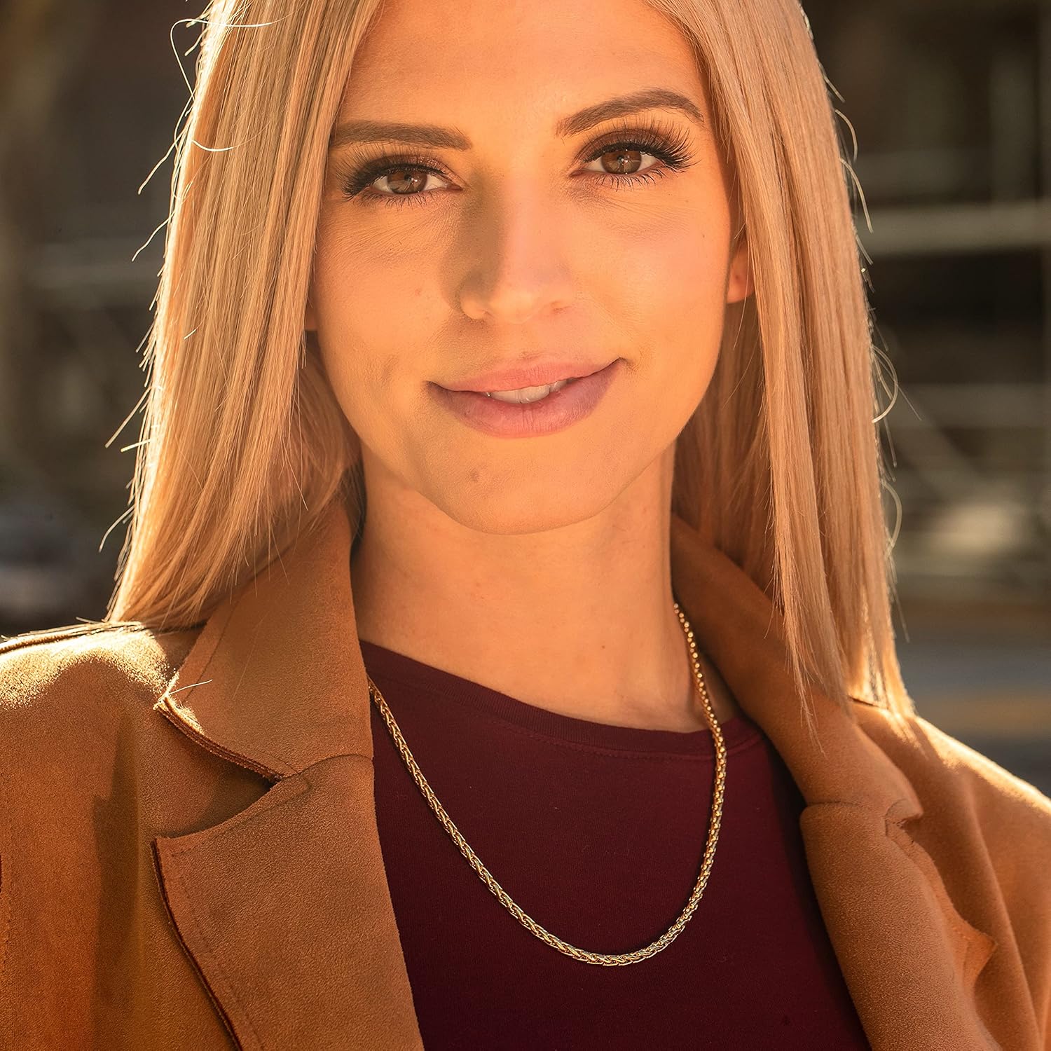 LIFETIME JEWELRY Weave Chain Necklace for Women and Men 24k Real Gold Plated - Image 2