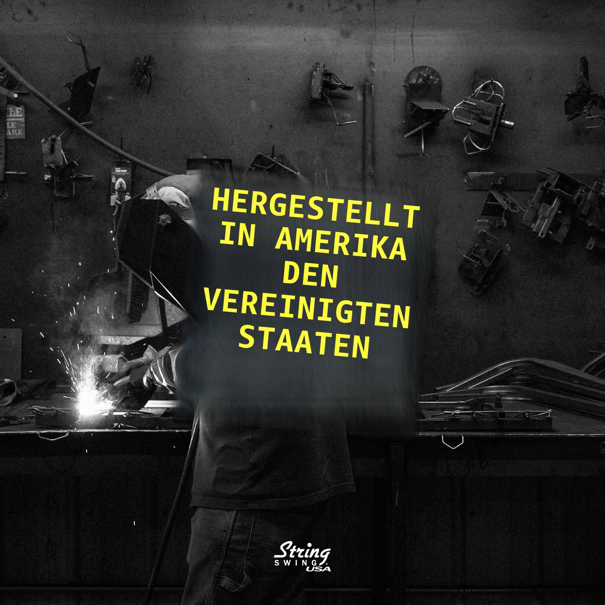 String Swing Gitarrenaufhänger - Halter für E-Akustik- und Bassgitarren - Ständer Zubehör Zuhause oder Studio Wand - Musikinstrumente sicher ohne Hartschalenkoffer - Eiche Hartholz CC01K-O 2er-Pack