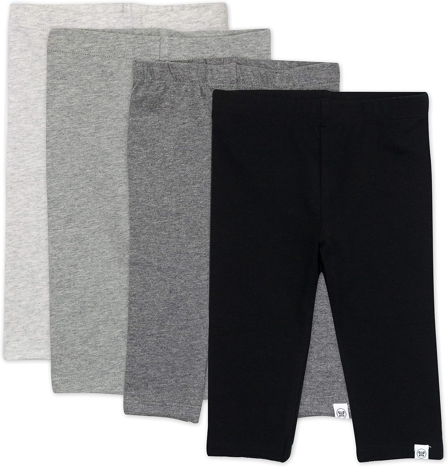 HonestBaby Multipack Leggings Skinny, Flare and Cargo Pants Organic Cotton for Infant Baby Girls, Toddlers, Little Kids
