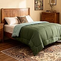 Vista 14 de Bedsure Edredones de edredón tamaño matrimonial, edredón acolchado alternativo, ultra suave y ligero, con 8 pestañas, lavable a máquina, 82 x 86