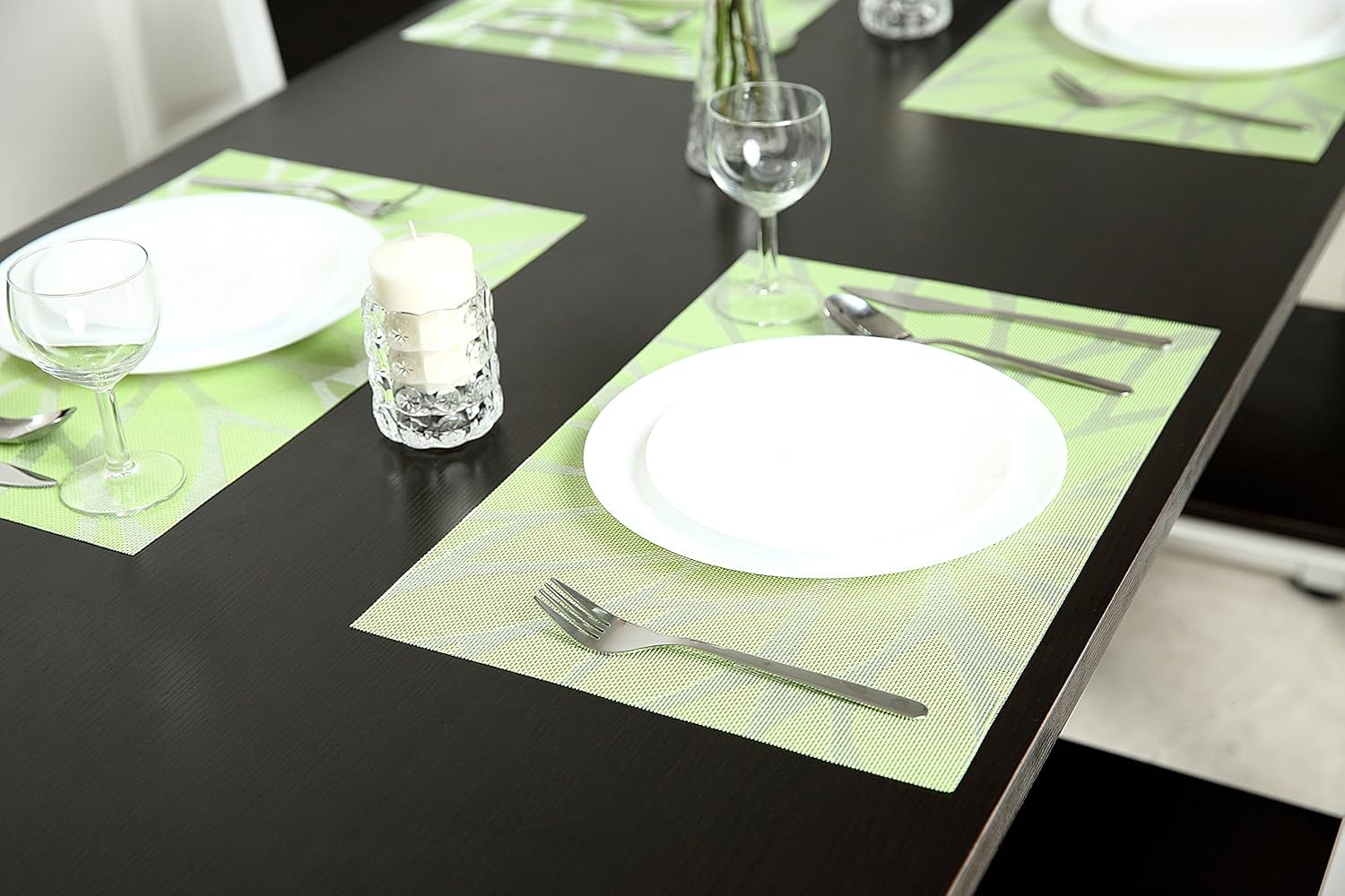 Holiday Deals 🛒 SICOHOME Placemats,Vinyl Placemats for Home Kitchen Dining Table,Set of 4,Teel