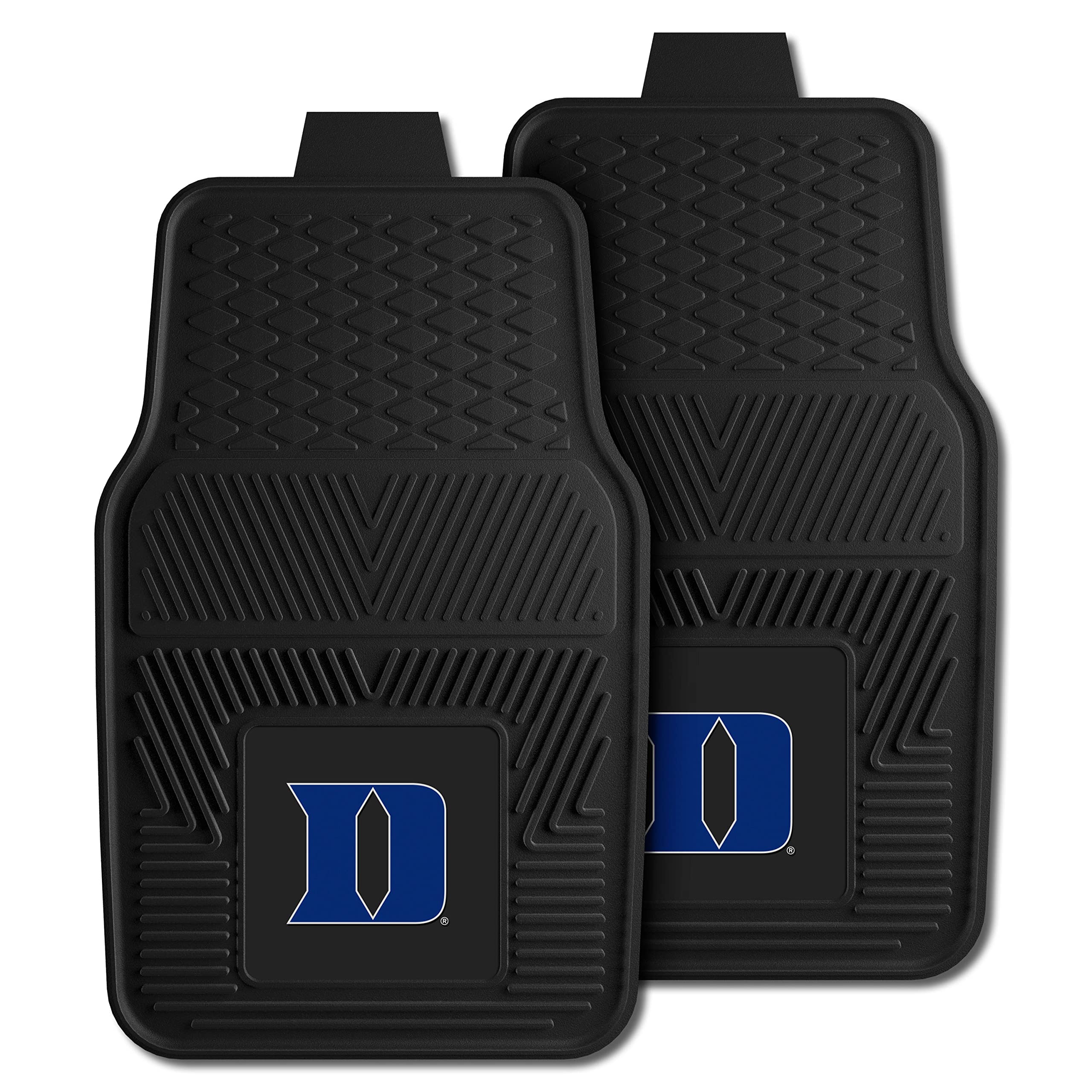 Amazon.com : FANMATS 12097 Duke Blue Devils 2-Piece Heavy Duty Vinyl Car  Mat Set, Front Row Floor Mats, All Weather Protection, Universal Fit, Deep  Resevoir Design : Sports Fan Car Floor Mats :