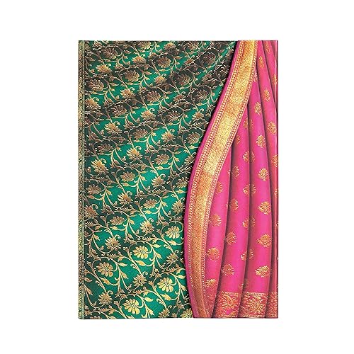 Paperblanks - Varanasi-Seiden Ferozi - Notizbuch Midi Unliniert, Midi (180 x 130)