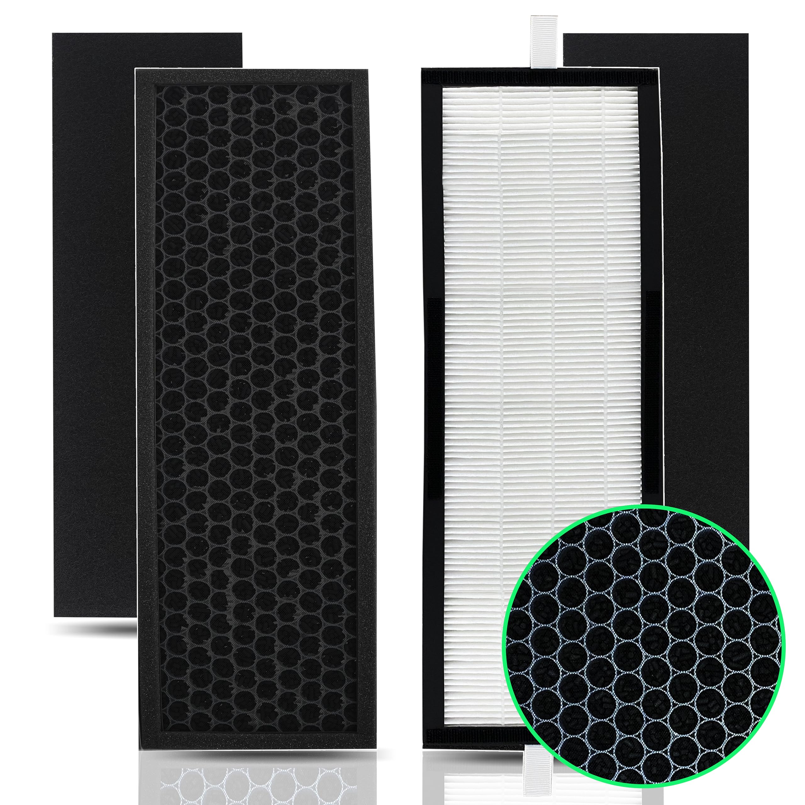 2 Pack HEPA Filter with Carbon Pre-Filter for Alen T500 Air Purifier, TF-60 / TF-60-MP, HEPA 13 / MERV 17, Compatible with Alen T500 Replacement Filter