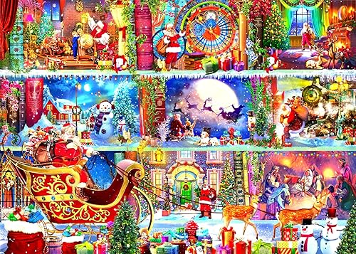 Brain Tree - Rompecabezas de 1000 piezas de regalo de Papá Noel para adultos - Rompecabezas únicos para adultos de 1000 piezas en adelante con