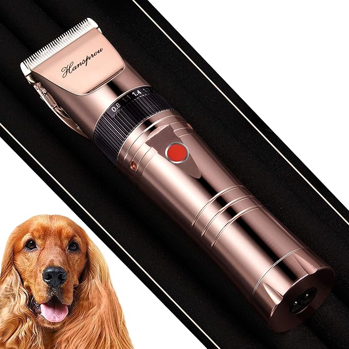 HANSPROU Upgraded Dog Shaver Clippers Rechargeable Dog Clipper for Thick Heavy Coats