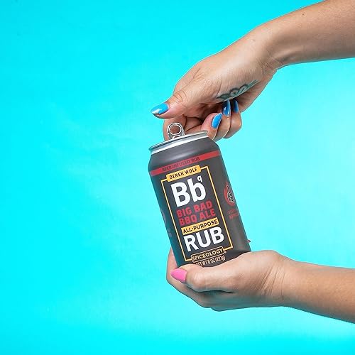 Miniatura 8 de Spiceology & Derek Wolf Big Bad BBQ Ale  Masajes para barbacoa con infusión de cerveza, especias y condimentos. Uso en carne de res, pollo, cerdo,