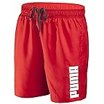 PUMA Mens Swimming Shorts Summer Sports Swim Shorts Deluxe Swimming Shorts, red, M