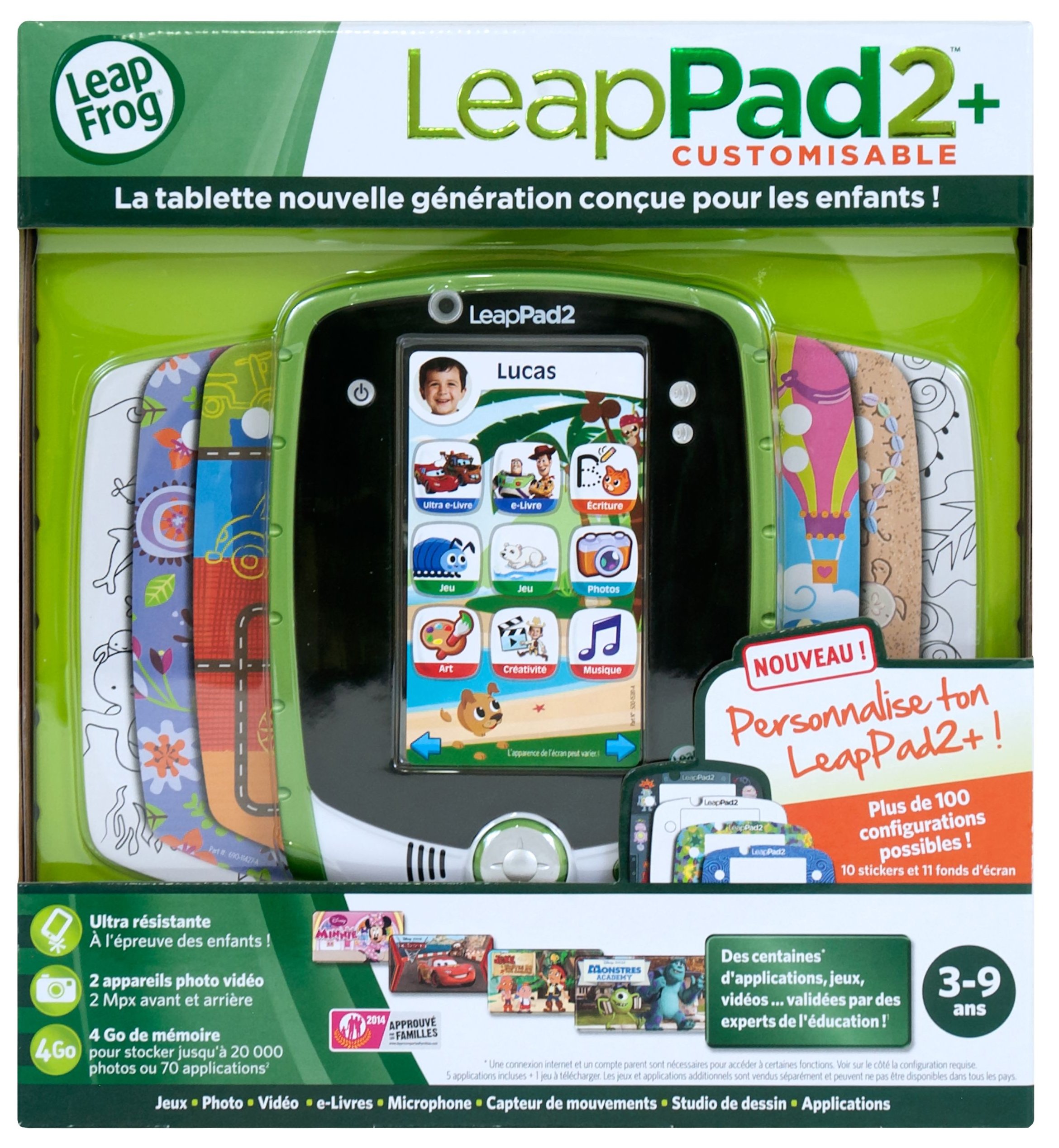 LeapFrog - 81407 - Gioco Educativo Elettronica - Tablet Touch Leappad 2+ Personalizzabile - Verde
