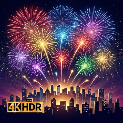 Spectacular Fireworks & Night Sky – Festive Celebration VJ Loops | Dynamic Party Ambience for New Year, Holidays & Birthdays