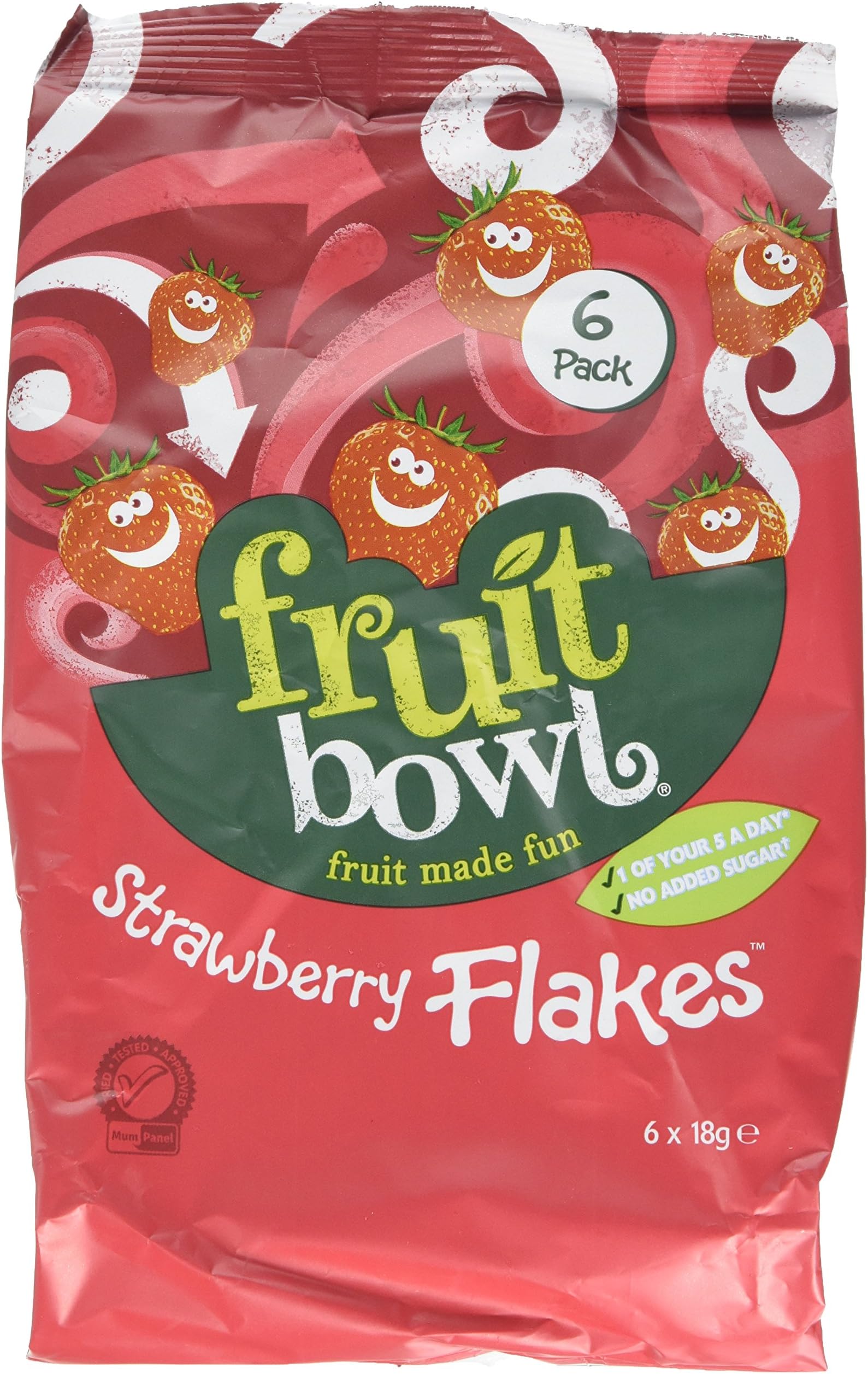 Fruit Bowl Strawberry Fruit Flakes, 108 g
