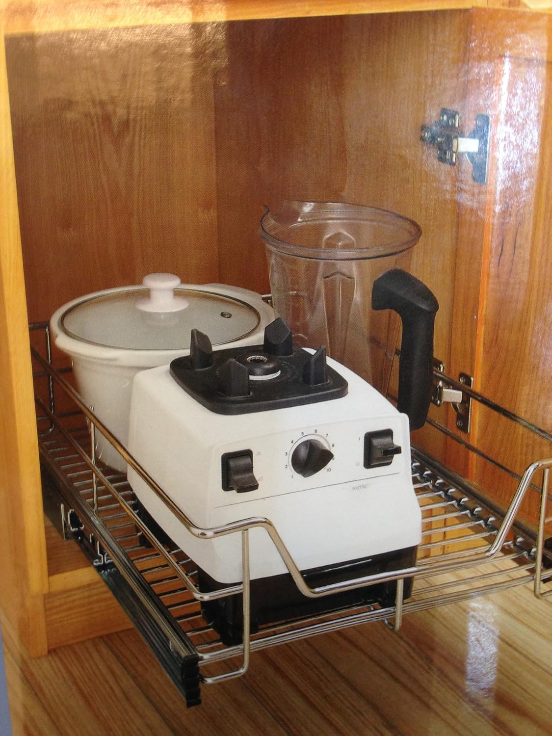 Professional Cabinet Solutions 14" Chrome Sliding Kitchen Cabinet Organizer