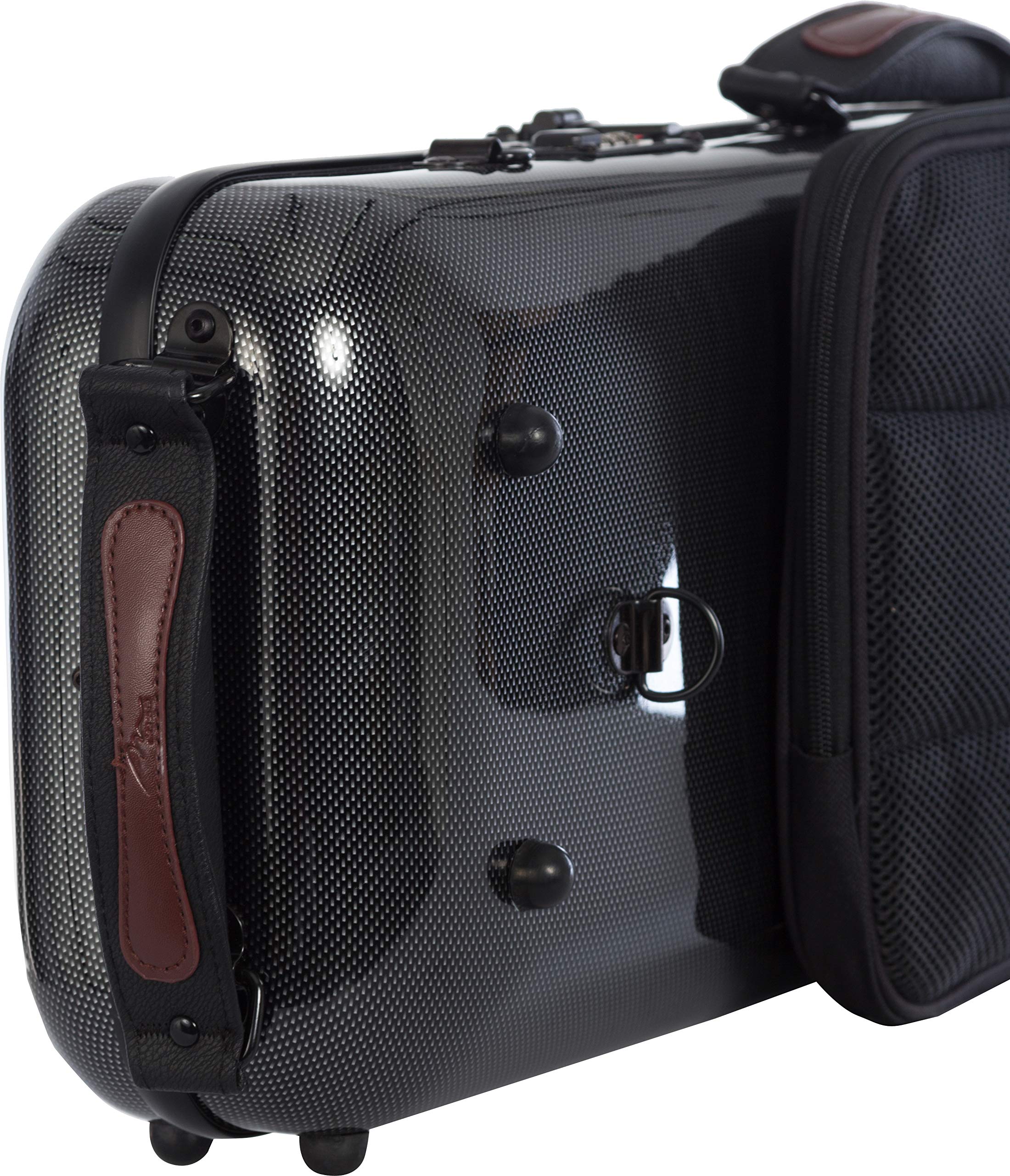 Geigenkoffer Fiberglass Safe Oblong 4/4 point schwarz - creme M-Case + Musiktasche