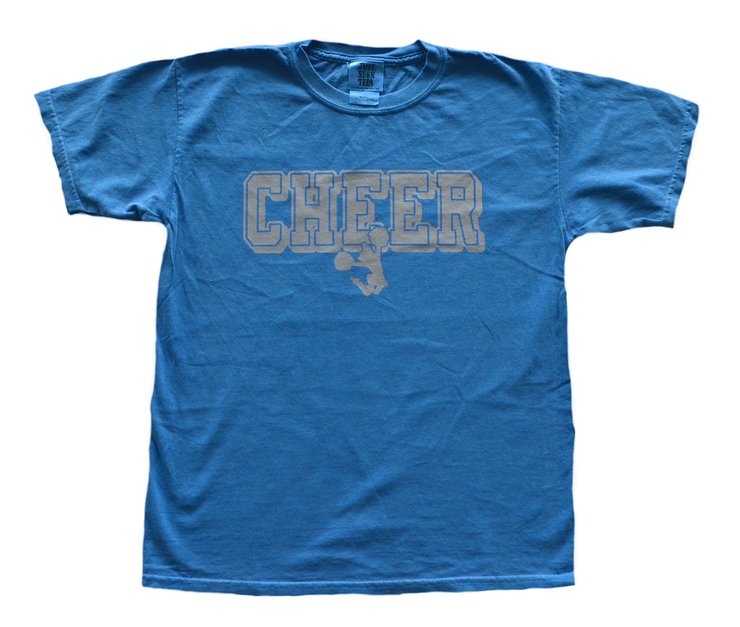 JANT girlCheer Neon Blue Silver Metallic Youth T-Shirt