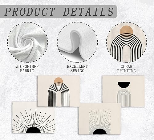 Miniatura 203 de You are My Sunshine - Juego de 2 toallas de cocina y paños de cocina y paños de cocina bohemios absorbentes, toallas de mano para baño y cocina