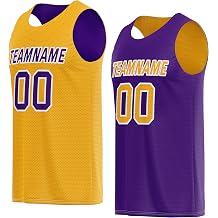 Custom Reversible Basketball Jersey Moisture Wicking 3D Mesh Shirt with Custom Team Name Number Logo for Men Women Youth