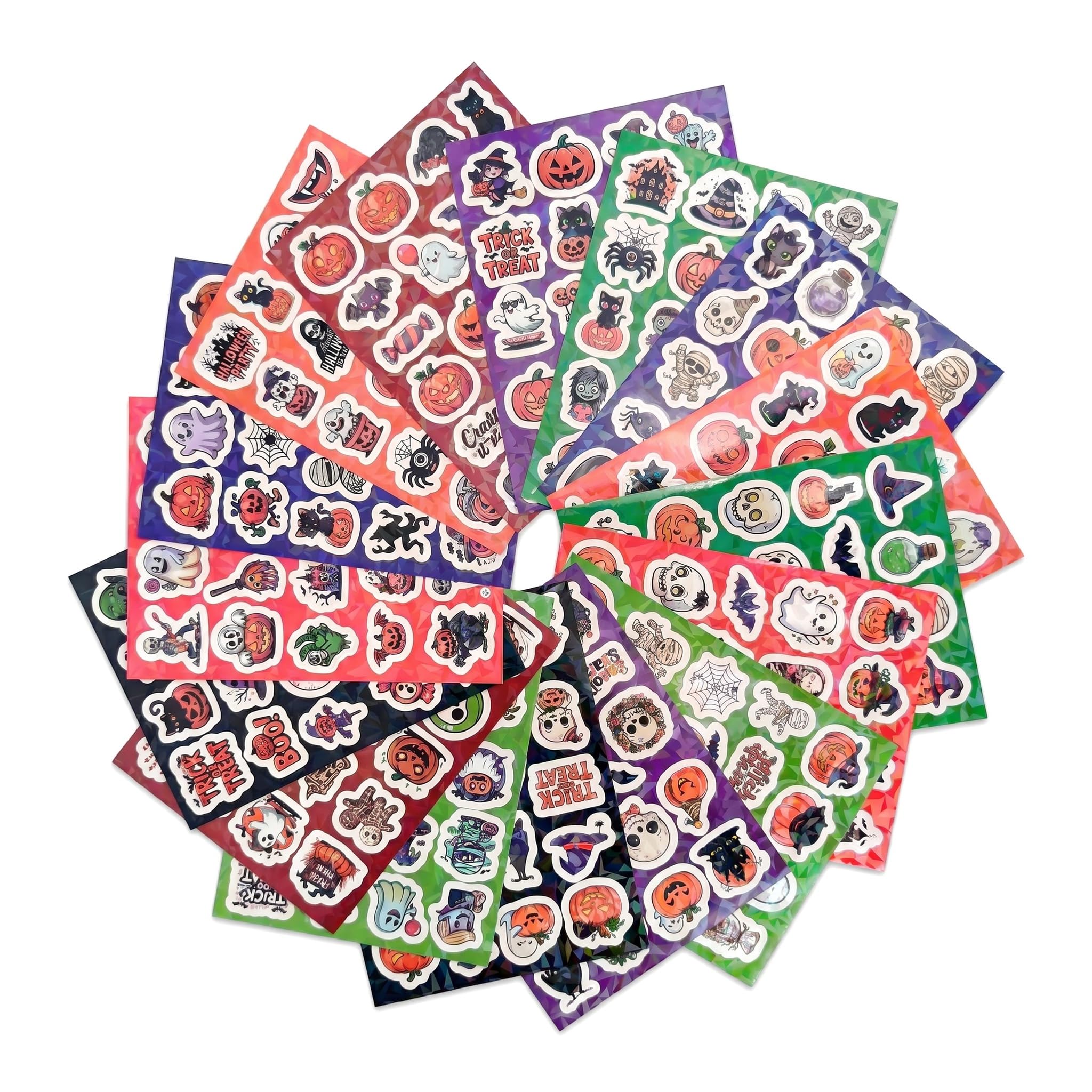 320 Pcs Halloween Stickers for Party Bags Kids, Teens, Adults, Classroom Games, Indoor Decoration, 16 Sheets