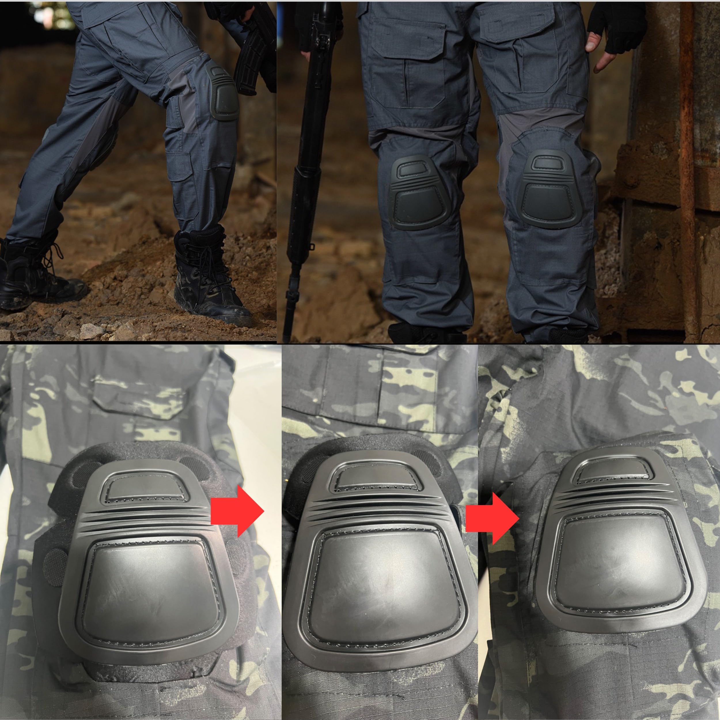 Męskie taktyczne spodnie z nakolannikami, spodnie outdoorowe, wędrówki, spodnie robocze, wiele kieszeni, wojskowe spodnie treningowe, polowanie, wspinaczka górska, kemping, wodoodporne spodnie