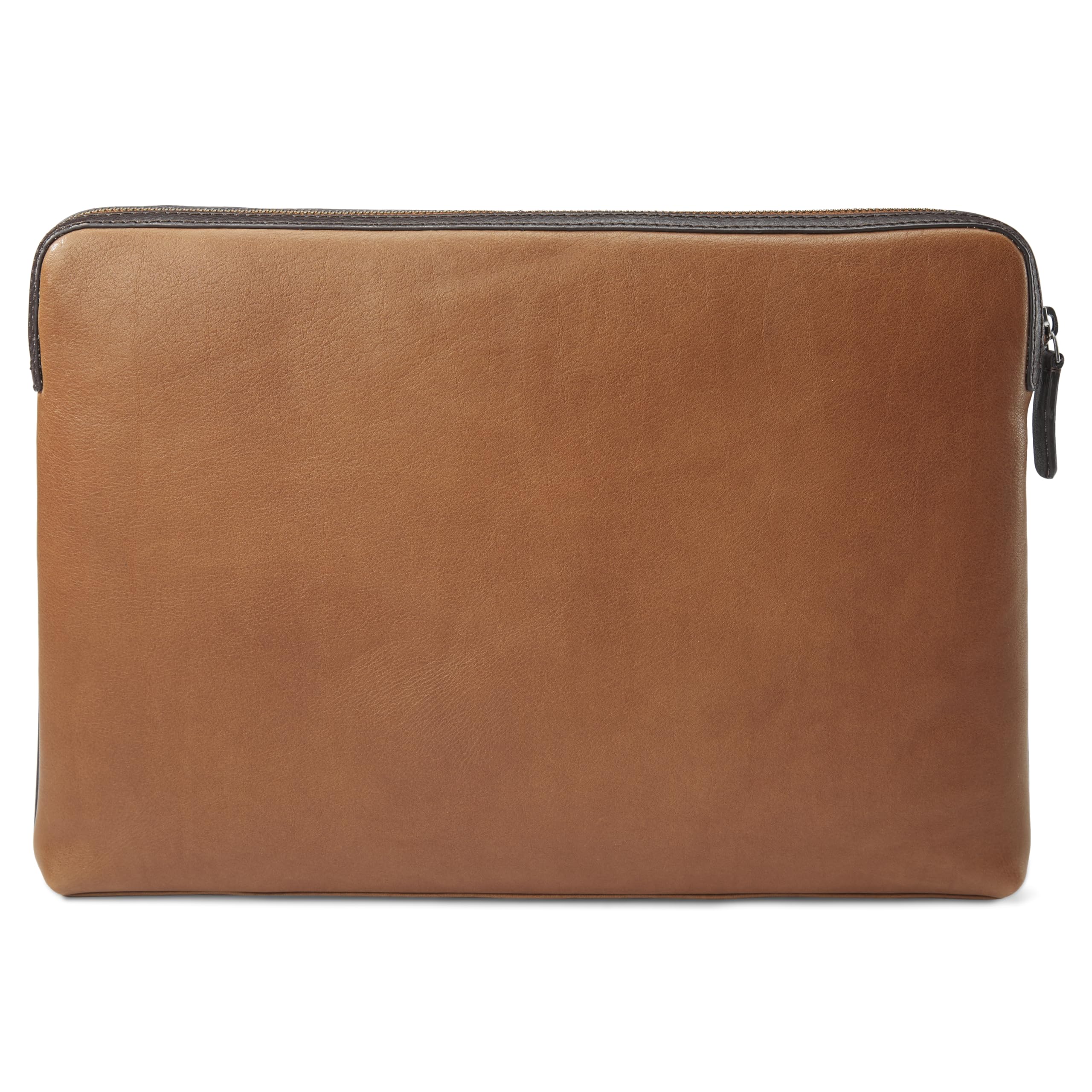 Lucleon by Trendhim - Custodia per computer portatile da uomo, in vera pelle bovina con finitura anilina, fodera in cotone imbottita, adatta per laptop da 13,3"