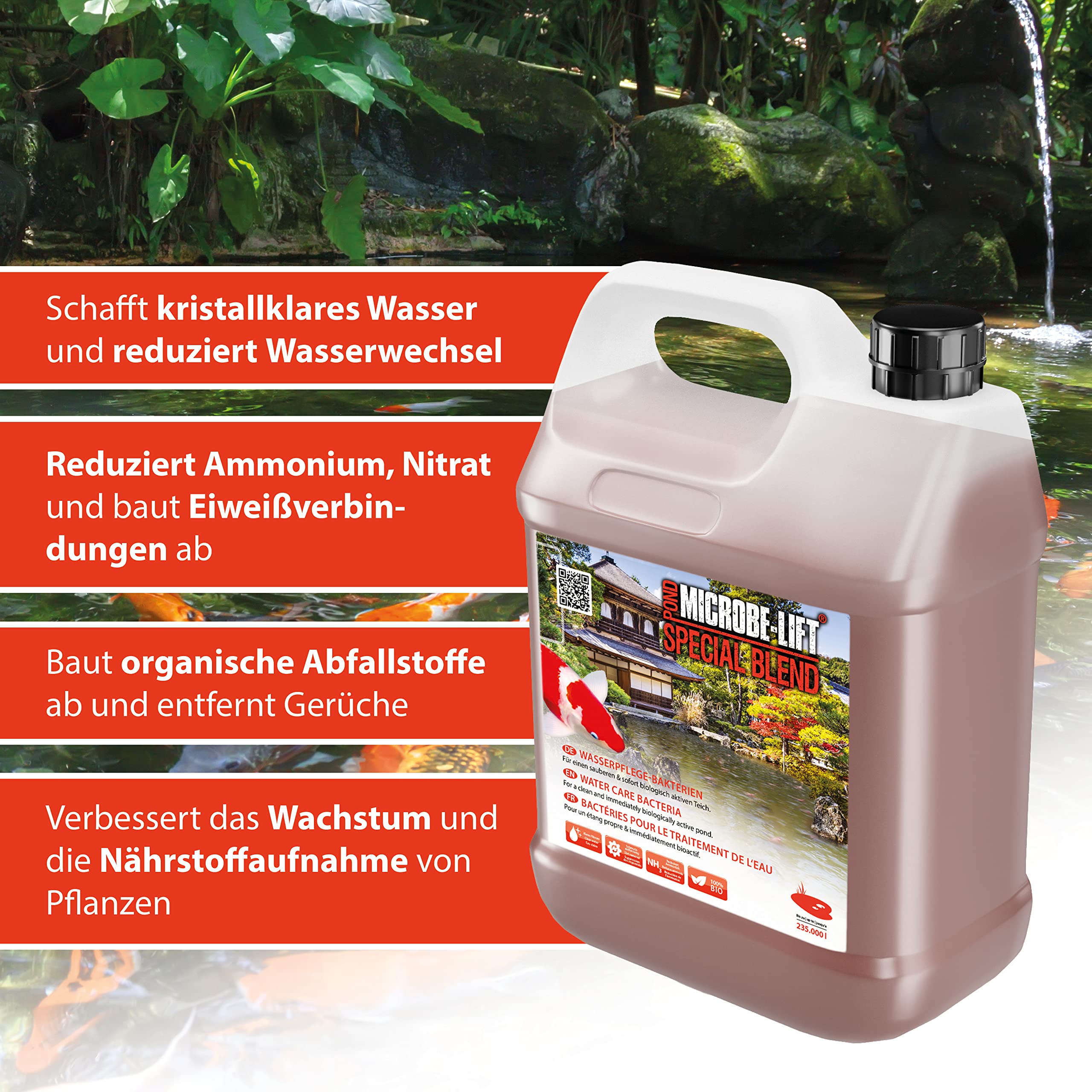 ARKA - Pond Special Blend - Bacteria for clean water breaks down impurities, multicoloured, 3785 ml - Image 2