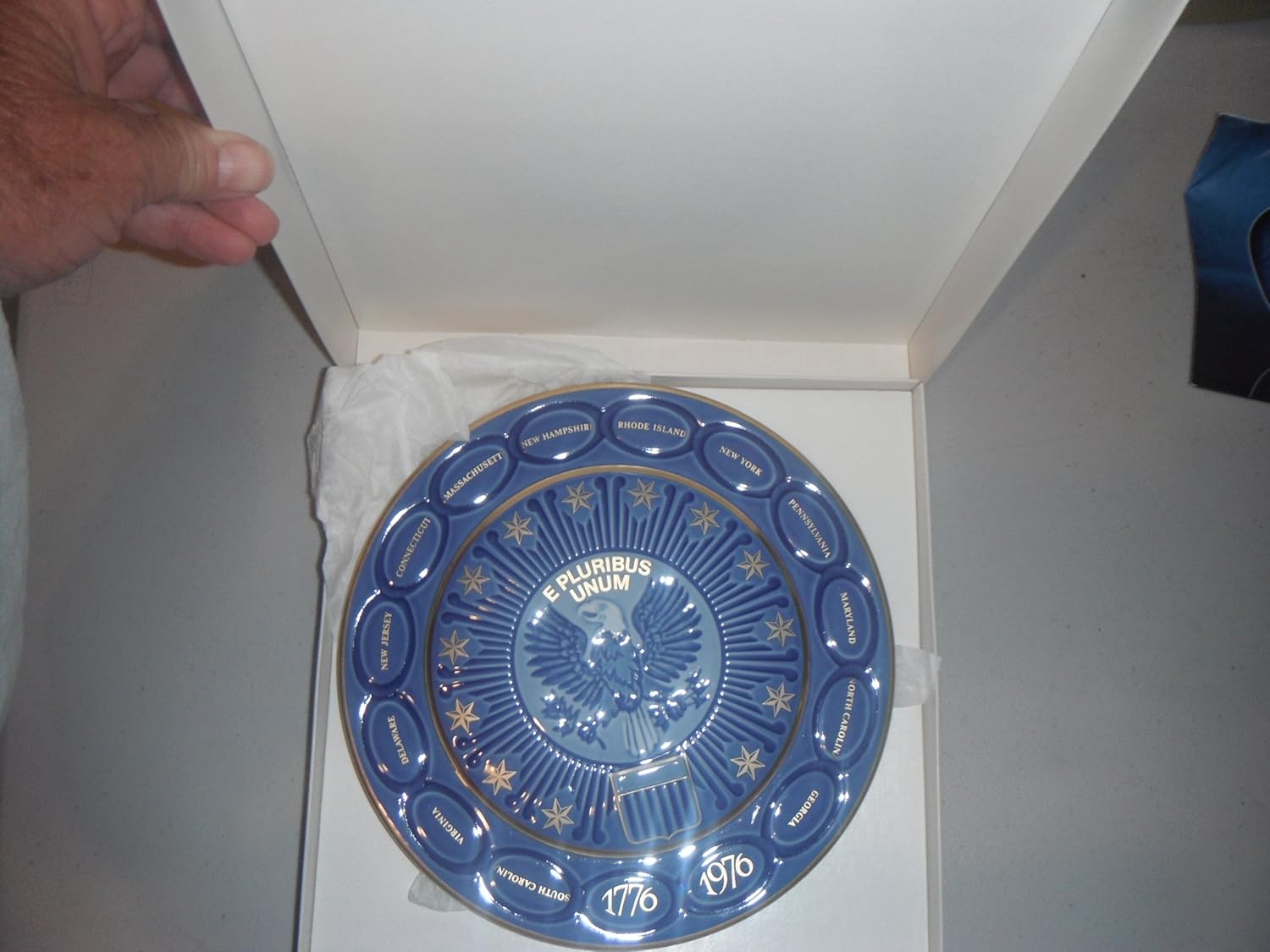 Bing & Grondahl "The Bicentennial Plate" 1776-1976 Special Edition: 13 Colonies