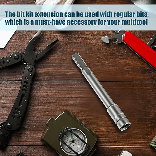 Miniatura 6 de Dreyoo Accesorio de extensión de destornillador para multiherramientas, adaptador de brocas hexagonales de 14 de pulgada compatible con Leatherman,