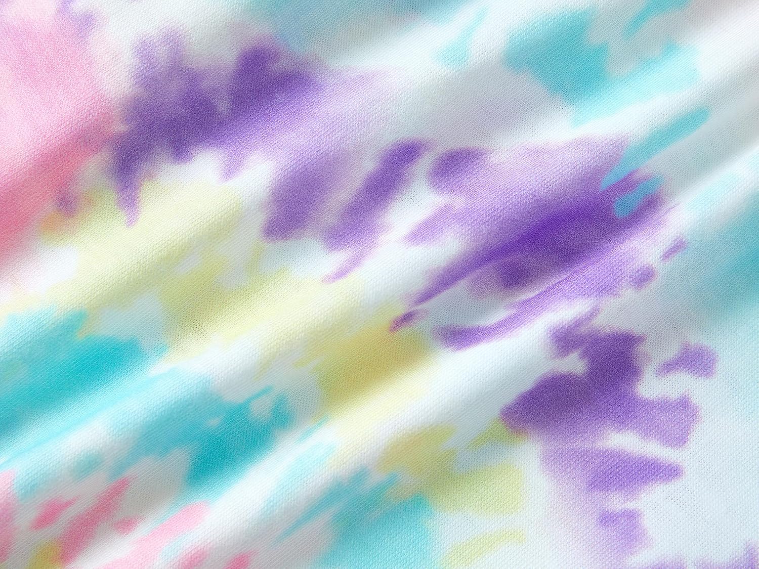 Tebbis Tween Girls Pajamas Trendy Tie Dye Spiral 2-Piece Shirt & Shorts PJ Set Jammies Size 6-18 - Image 6