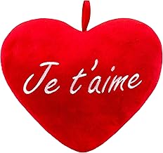 BRUBAKER Cœur en Peluche Je t'aime Rouge 32 cm