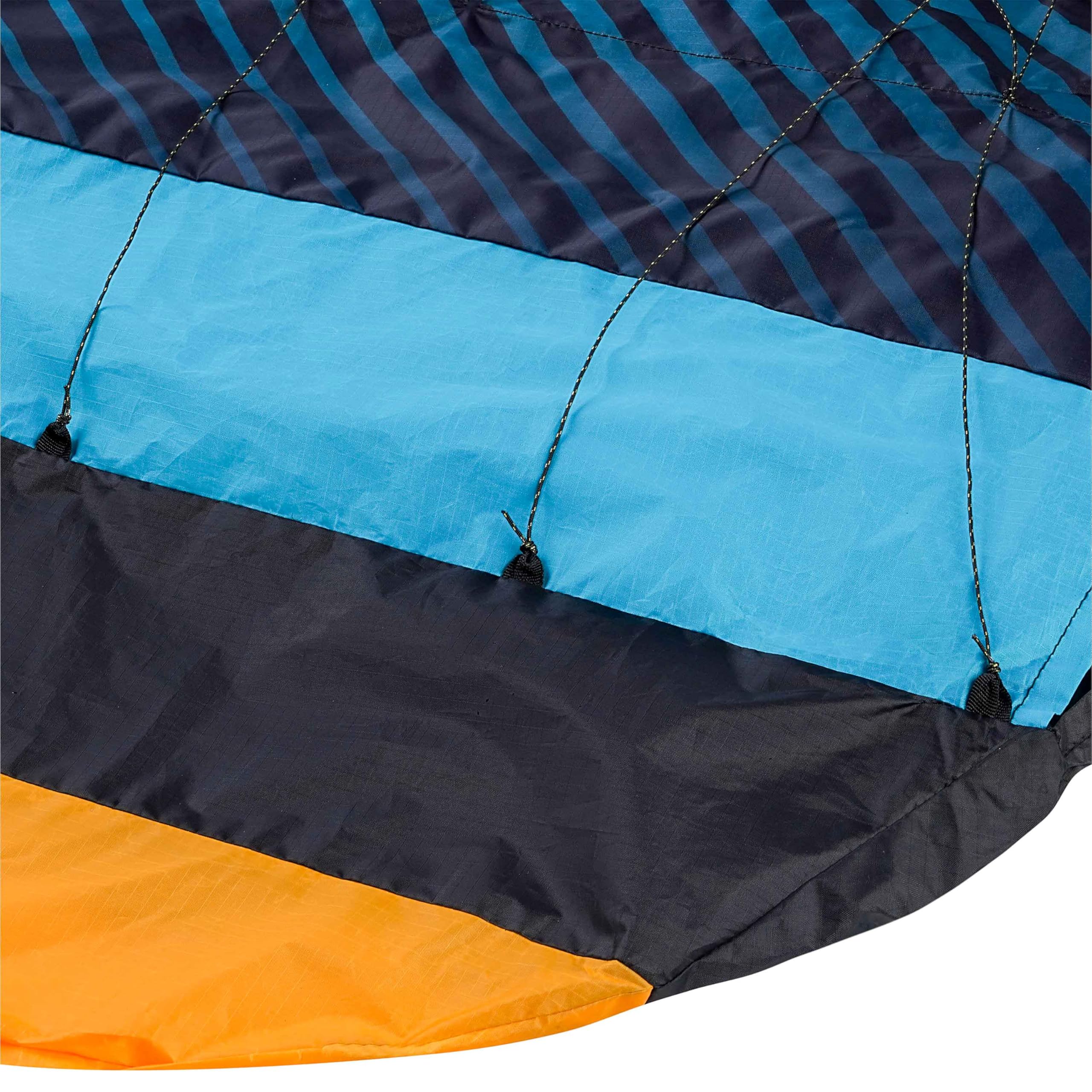 Wolkenstürmer Paraflex Sport 2.3 Lenkmatte (schwarz-türkis) - Modell 2026, flugfertiger Kite mit Lenkstange & Dyneema-Leinen, Lenkdrachen, Ready to Fly