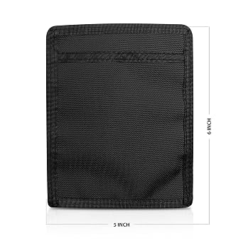 ASA TECHMED Nurse Pocket Organizer, Nylon 5 Pocket Nurse Scrub Organizer, 6 Inch x 5 inch, Black
