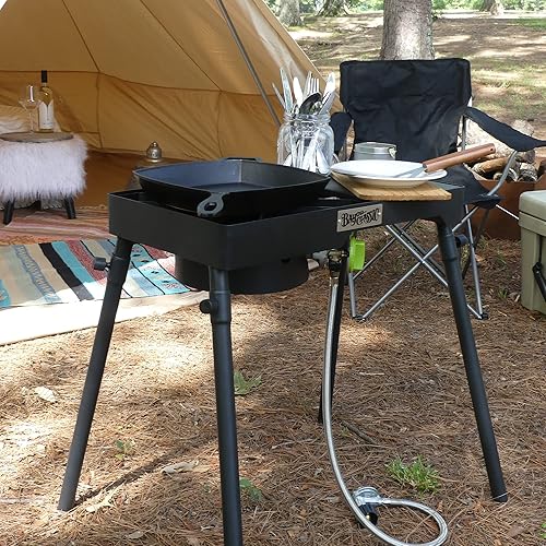 Miniatura 3 de Bayou Classic 7433 - Sartén cuadrada de hierro fundido de 12 pulgadas con mango auxiliar perfecto para el desayuno freír saltear y hornear