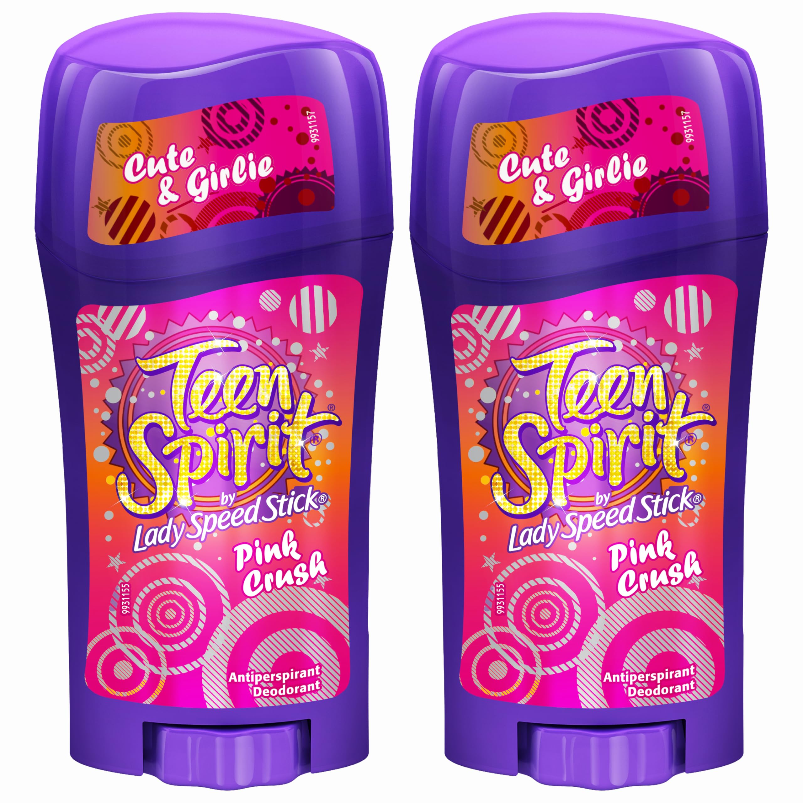 Lady Speed Stick Teen Spirit Antiperspirant Deodorant, Pink Crush, 65G - Pack Of 2