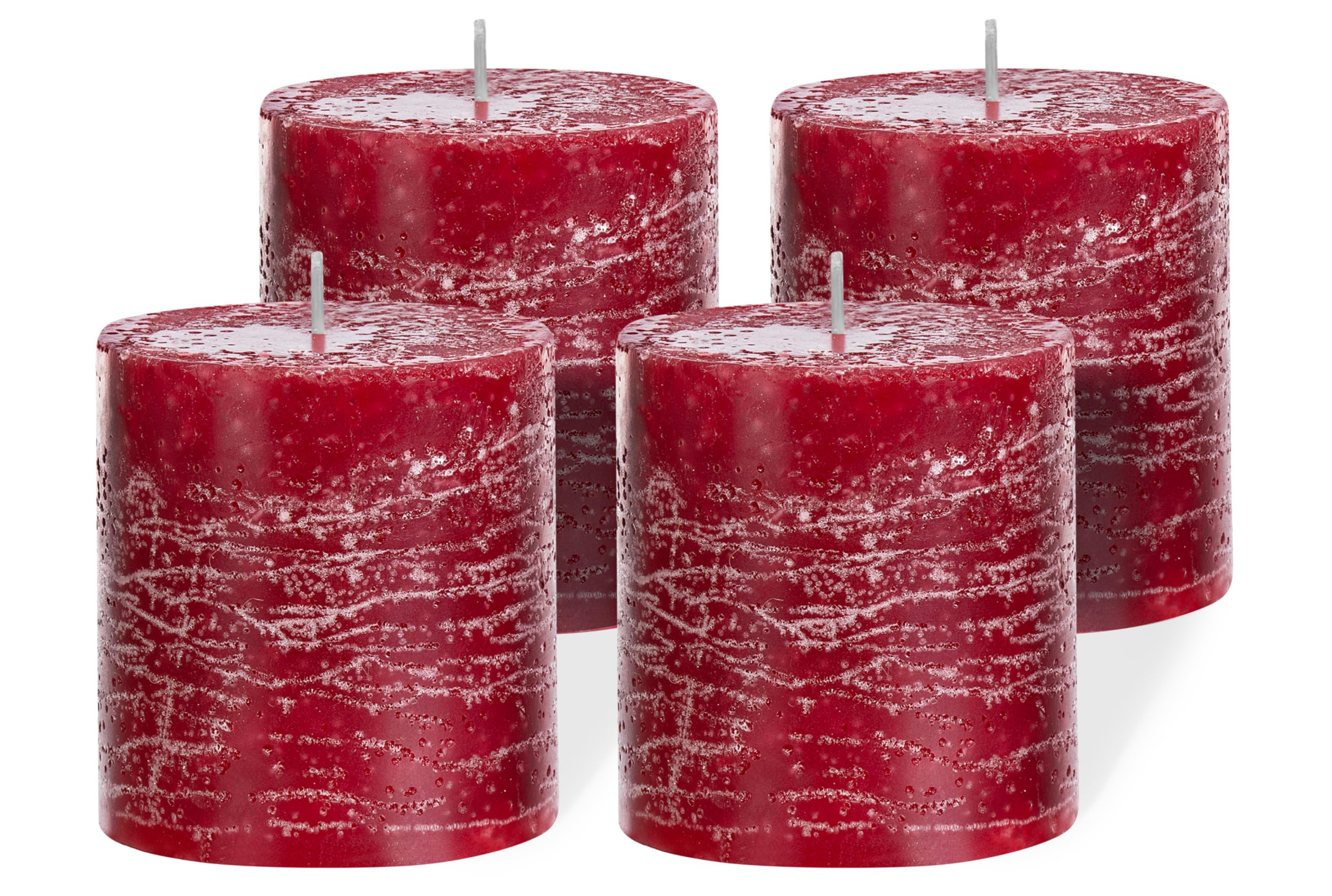 XL Stumpenkerzen Bordeaux - 80h Brenndauer Für Gemütlichkeit