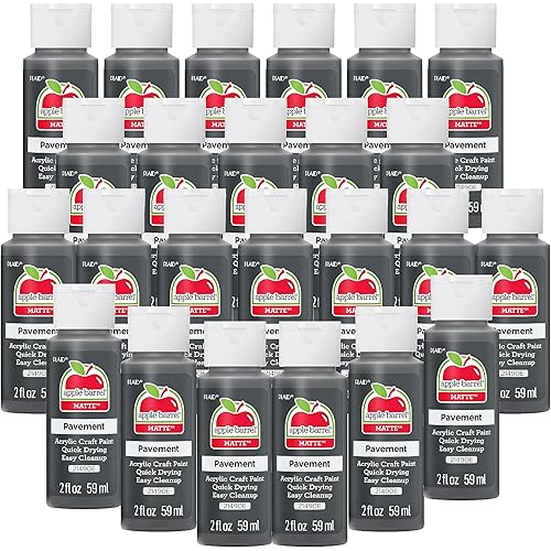 Apple Barrel Acrylic Paint in Assorted Colors (2 oz), 21490EB, Pavement (Pack of 24)
