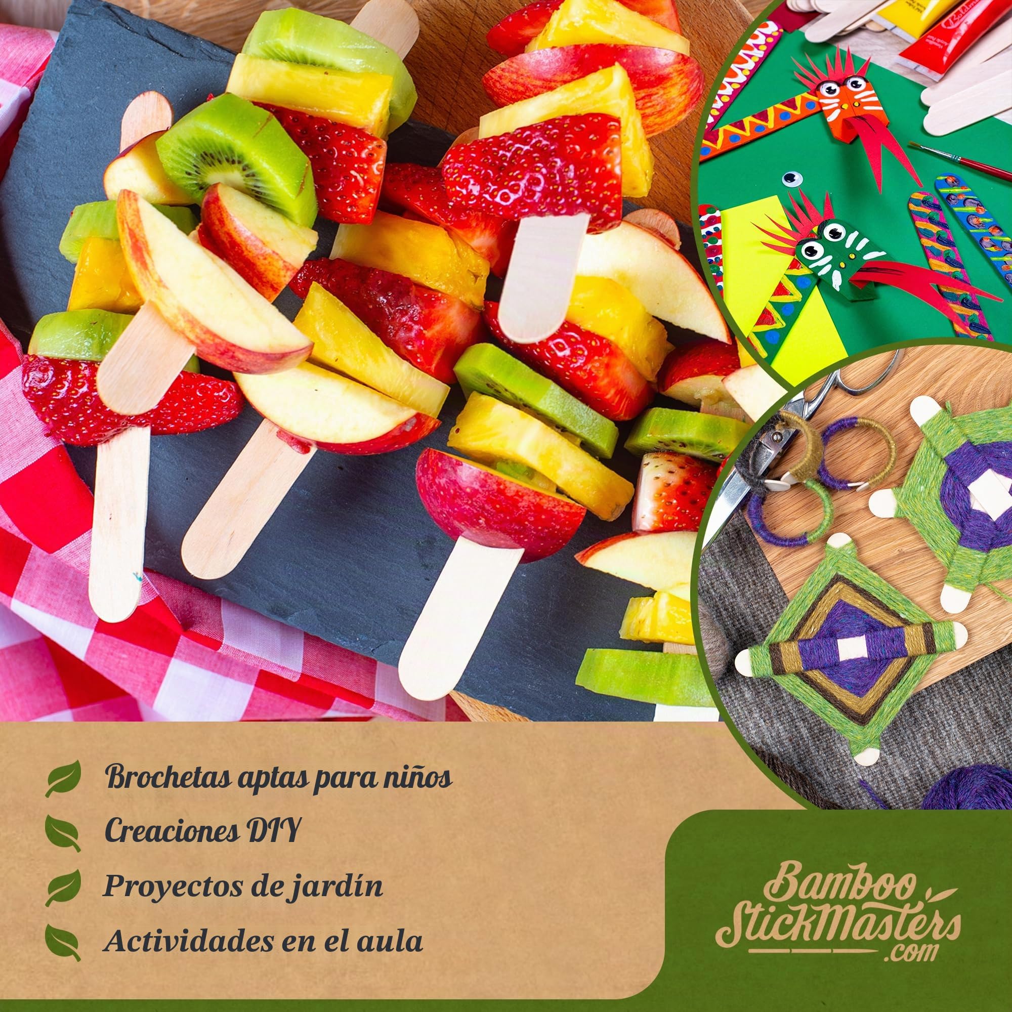 Palo de helado de madera Jumbo - 300 palos piruleta gigantes, madera natural para manualidades, etiquetas para plantas, carámbanos