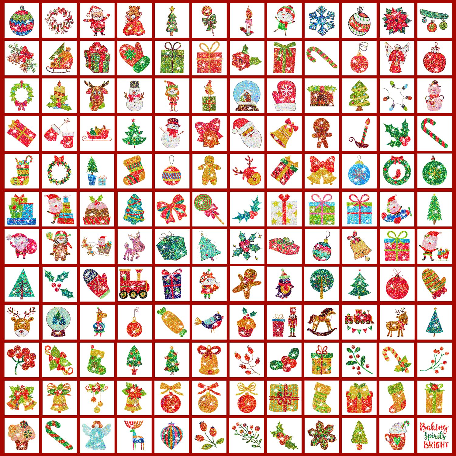 Leesgel Christmas Glitter Tattoos for Kids 408 Individual Sheets Temporary Tattoo for Christmas Decorations Christmas Stickers - Image 4