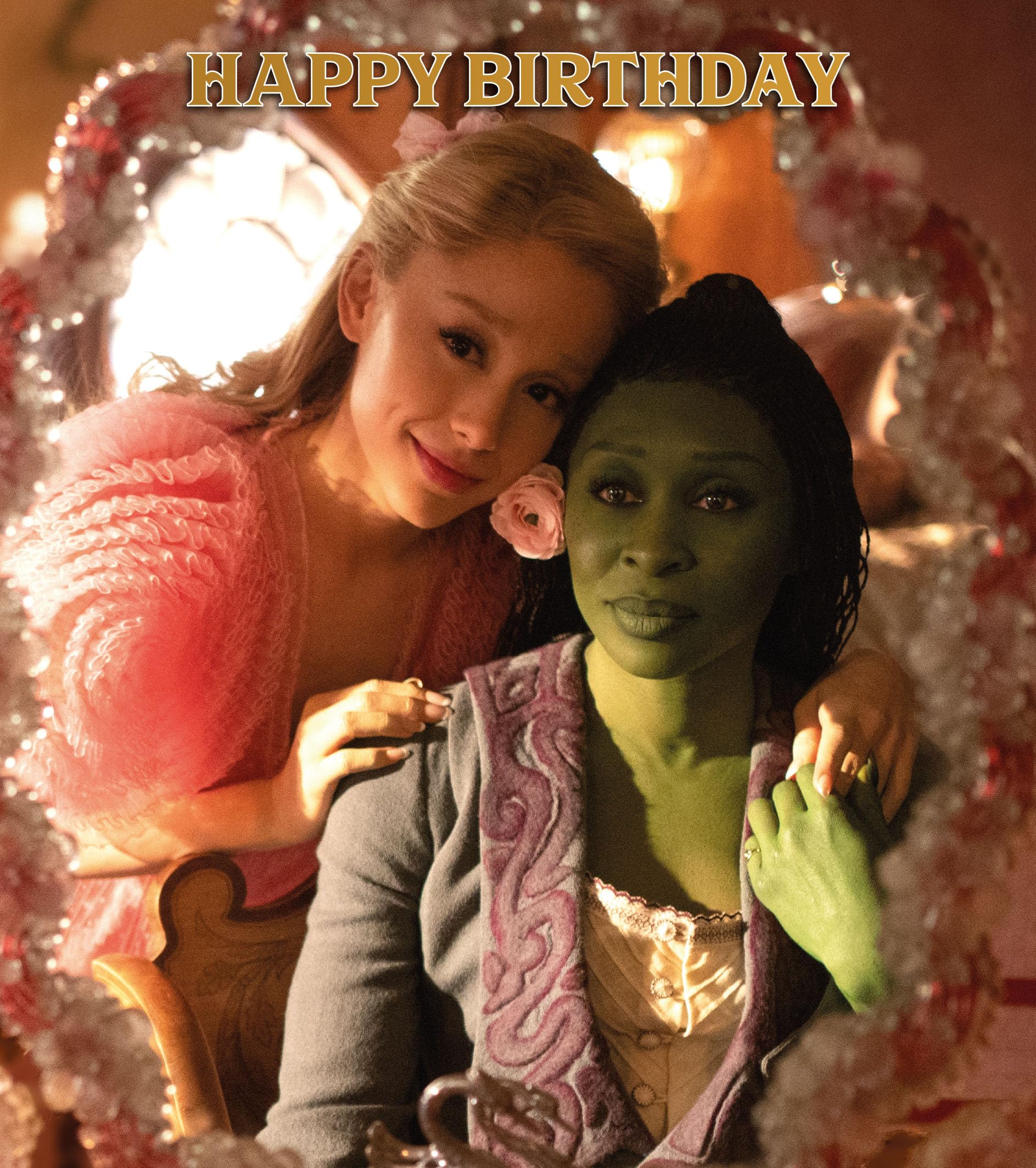 Wicked Movie Birthday Card – Musical Theatre Greeting Card Inspired by Elphaba & Glinda – Perfect for Wicked Fans & Broadway Lovers