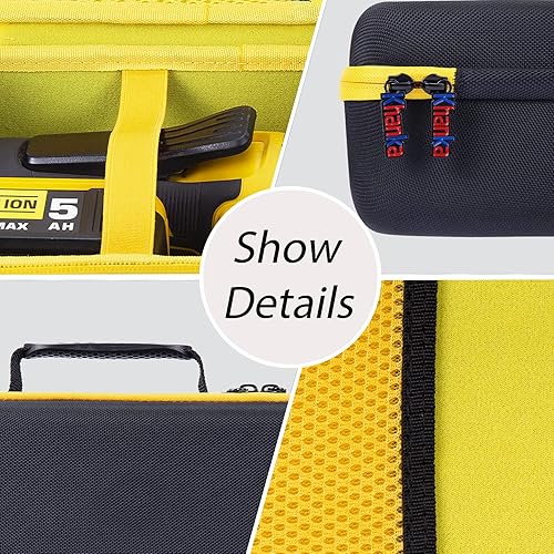 Miniatura 4 de khanka Reemplazo de la caja de herramientas duras para la herramienta de amoladora angular DEWALT 20V MAX (DCG413B), solo funda