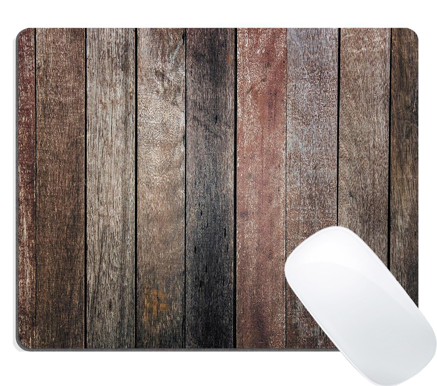 Wknoon Vintage Old Deadwood Grain Gaming Mouse Pad Custom, Rustic Wood Texture Mouse Pads