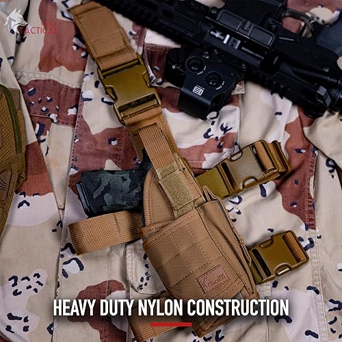 Miniatura 6 de WOLF TACTICAL Funda de pierna caída para 0.354 in para muslo, para hombre, funda de pierna para pistolas, funda de pierna para pistolas, correa de