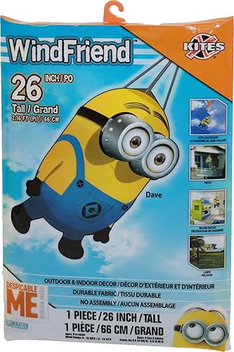 Miniatura 3 de X-Kites windfriend Minion Dave 3d Nylon Windsock, 26" Tall