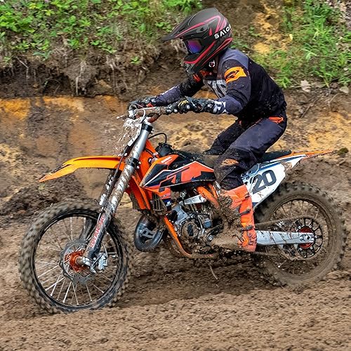 Miniatura 7 de Casco de motocross para niños y jóvenes, casco para ATV para adultos y bicicleta de tierra, casco de motocicleta de cara completa para BMX de 4