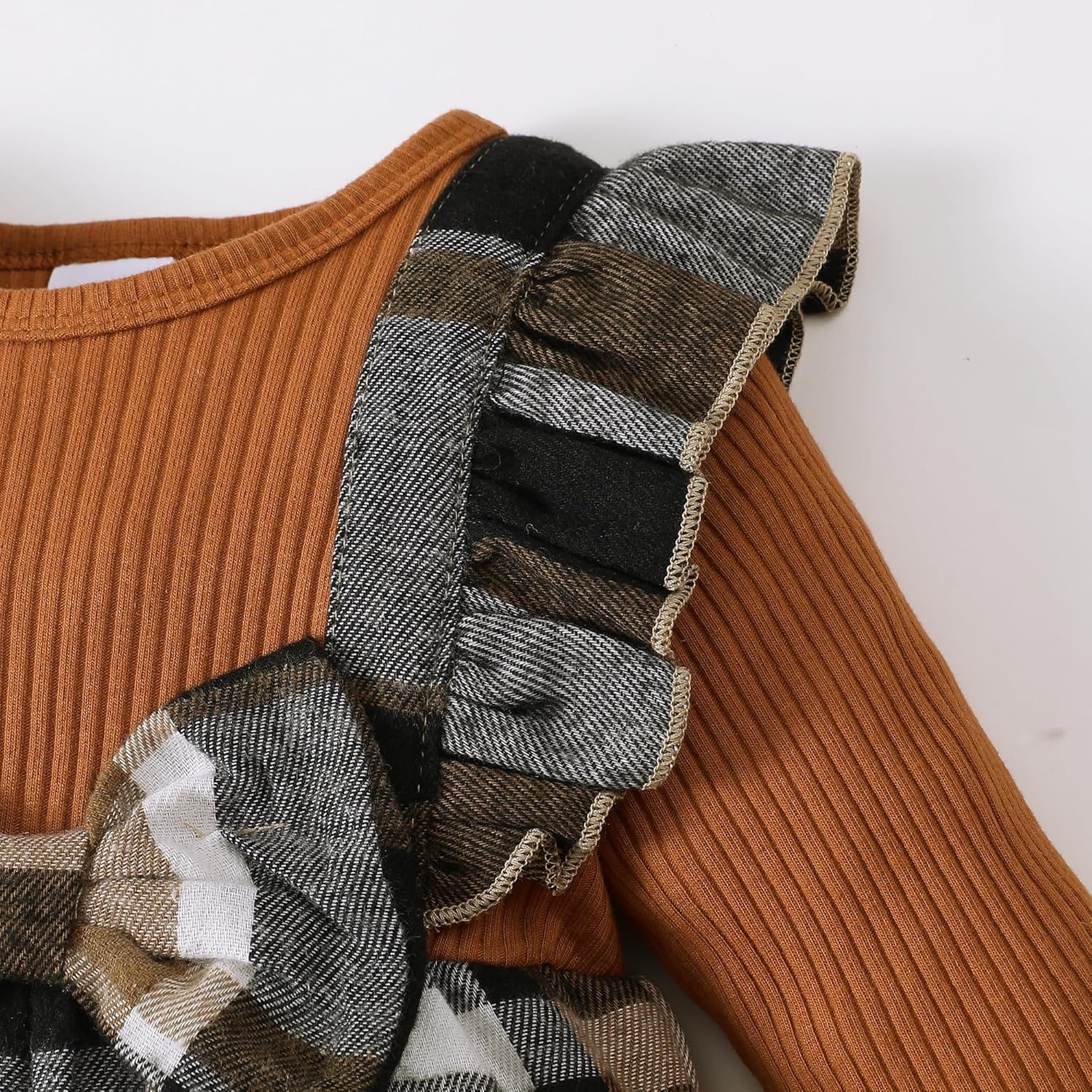 Newborn Infant Baby Girl Clothes Fall Winter Plaid Long Sleeve Jumpsuit One Piece Romper Bodysuit Baby Overalls Outfits - Image 5