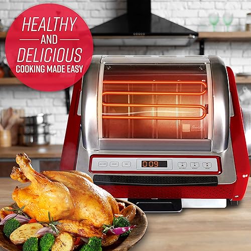 Miniatura 2 de Ronco Showtime EZ-Store Large Capacity Rotisserie & BBQ Oven, Digital Controls, Compact Storage, Perfect Preset Rotation Speed, Self-Basting, Auto