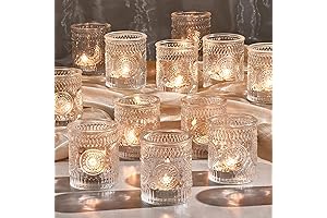 Clear Glass Votive Candle Holders (30 Pack): Vintage Charm for Centerpieces