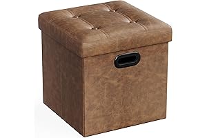SONGMICS 15 Inches Small Footstools with Storage