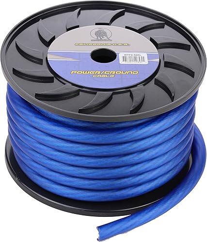 Bullz Audio (BPP0.50BL) PRO Azul 50' 1/0-Gauge Cable de alimentación
